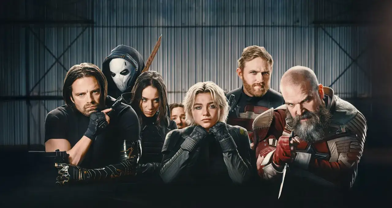 Grupa bohaterów, w tym Bucky Barnes i Yelena Belova, tworzy obsadę Thunderbolts.