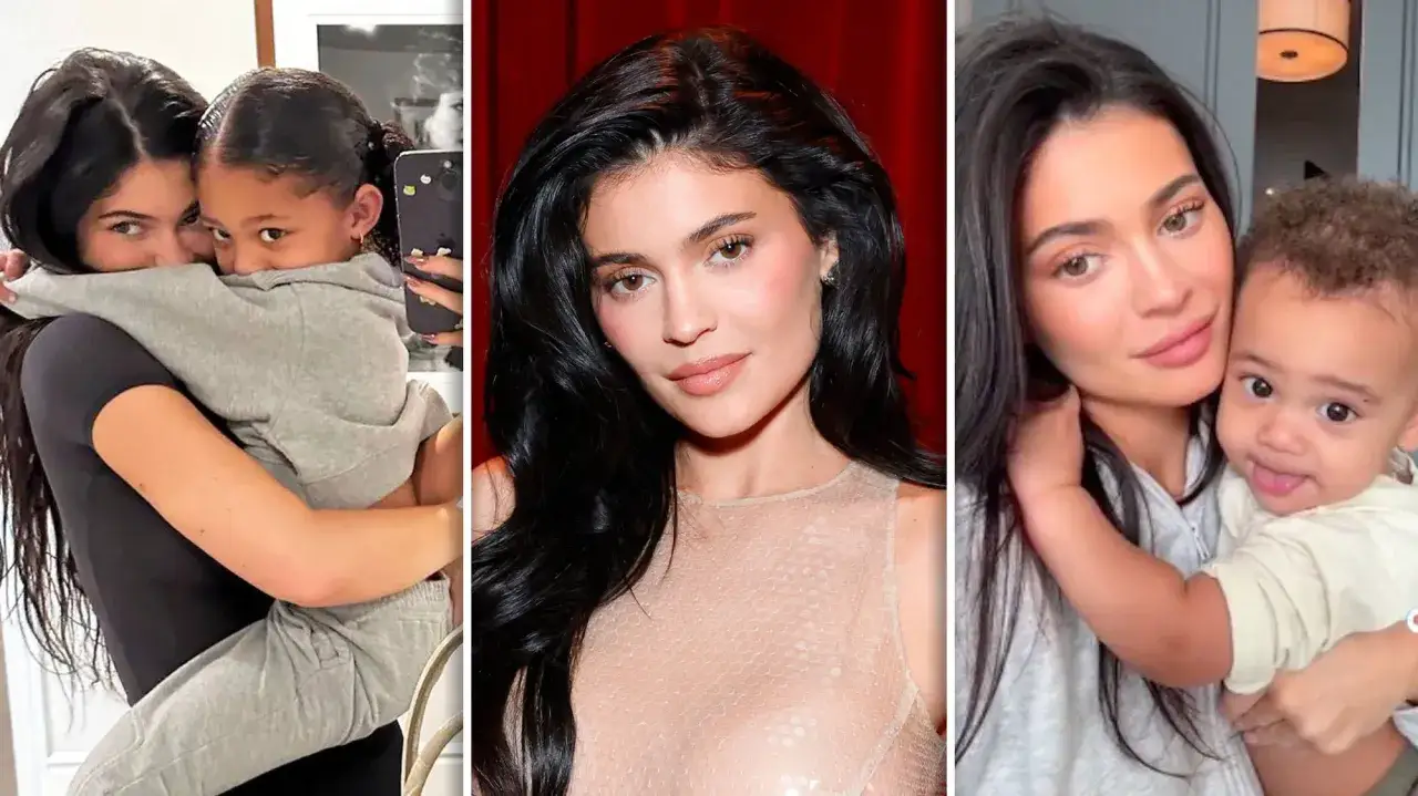 Kylie Jenner z córką Stormi i synem Airem. Uściski i czułe spojrzenia pokazują miłość Kylie Jenner do jej dzieci.